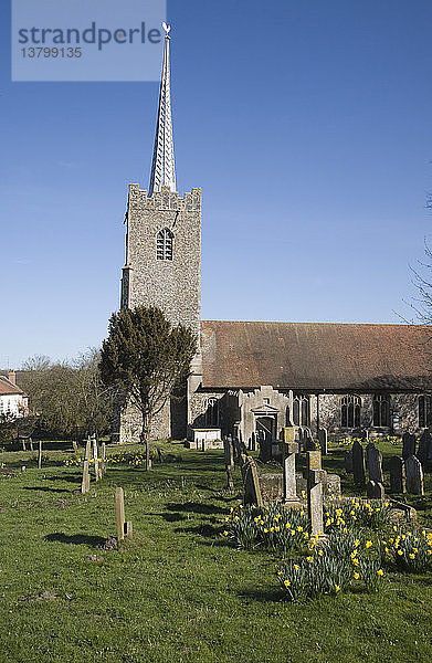 Pfarrkirche der Heiligen Dreifaltigkeit in dem Dorf Middleton  Suffolk  England