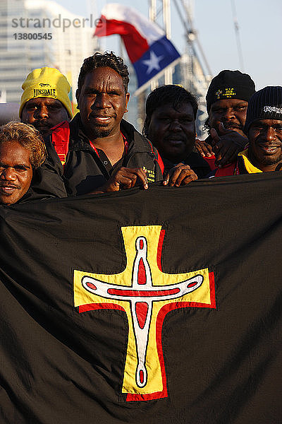Katholische Aborigines während der Weltjugendtage in Sydney.