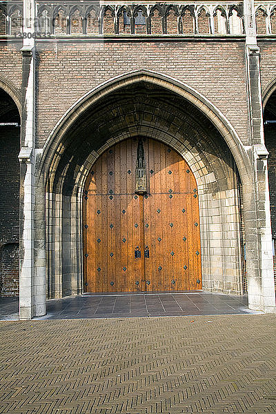 Holztür der Niuewe Kerk  Delft  Niederlande