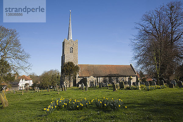 Pfarrkirche der Heiligen Dreifaltigkeit in dem Dorf Middleton  Suffolk  England
