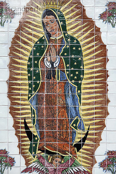 Mosaik der Muttergottes von Guadalupe in der Mission Nombre de Dios