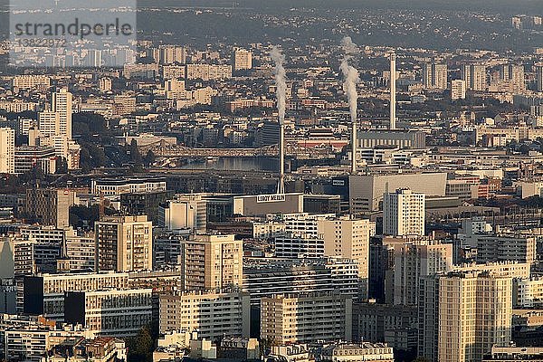 Luftaufnahme von Paris   Paris  Frankreich.