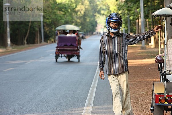 Tuk-Tuk-Fahrer  Siem Reap  Kambodscha.