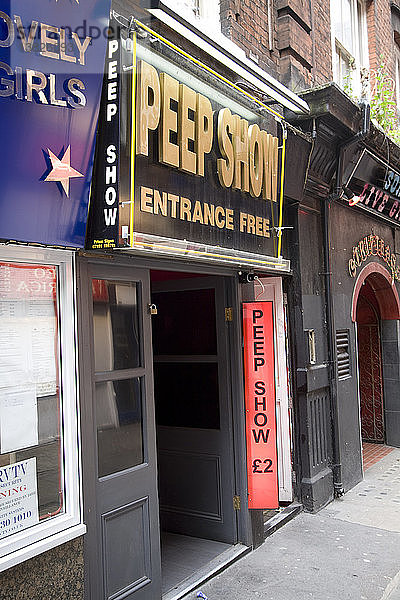 Peepshow-Eingang  Soho  London  England