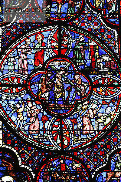 Glasmalerei in der Kathedrale von Bourges  der neue Bund