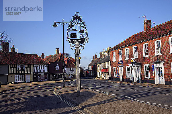 Dorfzentrum  Wickham Market  Suffolk  England