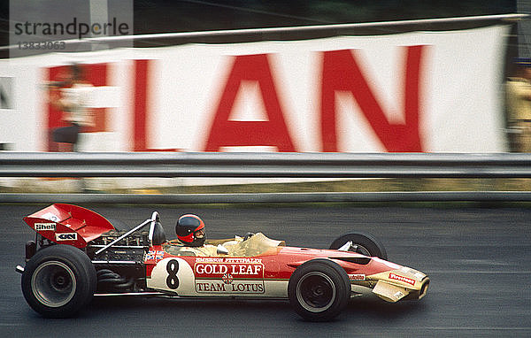 GP Deutschland  Hockenheim  1. August 1971. Emerson Fittipaldi  Lotus 49  ausgeschieden.
