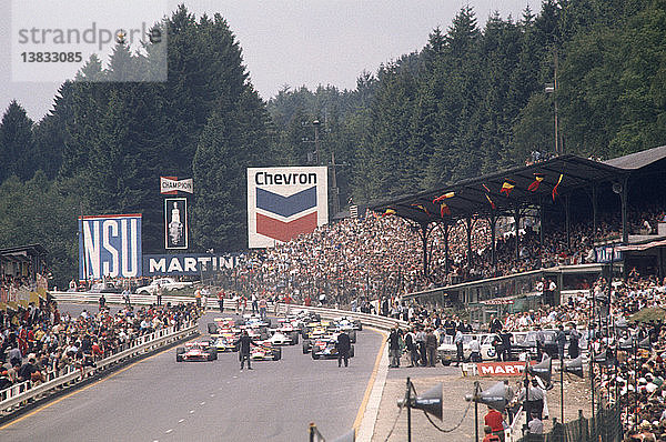 Start zum GP Belgien  Spa-Francorchamps  7. Juni 1970.
