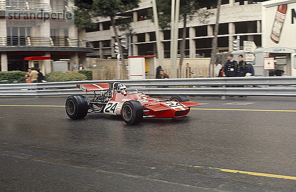 GP von Monaco  Monte Carlo  10. Mai 1970. Piers Courage und Frank Williams fuhren im De Tomaso-Cosworth.