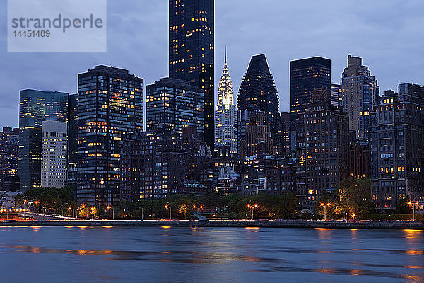 New York City von der anderen Seite des Wassers aus