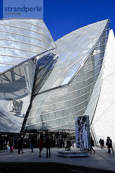 Frankreich  Paris  Bois de Boulogne  Fondation Louis Vuitton  obligatorischer Kredit: Architekt Frank Gehry
