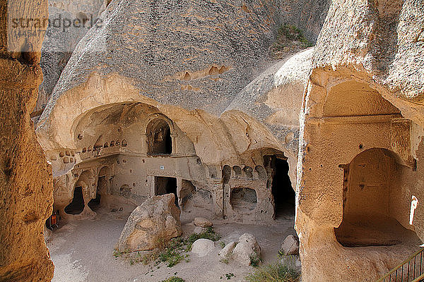Türkei  Zentralanatolien  Kappadokien  Provinz Aksaray  Ihlara-Tal  Selime  troglodytisches Kloster von Selime (die Kathedrale oder Kale) die Kirche