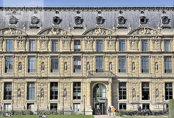 Frankreich  Paris  Tuilerien-Palast  Fassade des Pavillon de Marsan