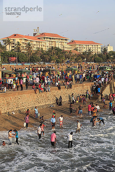 Sri Lanka; Colombo  Galle Gesicht Grün  Strand  Menschen  Taj Samudra Hotel '