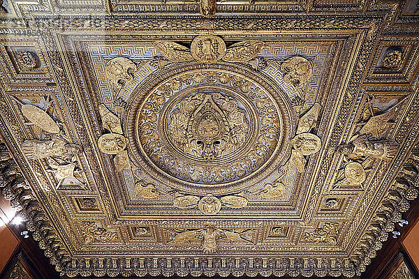 Paris 1. Arrondissement  Louvre-Museum. Decke der Kammer der Parade.