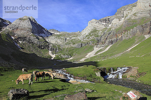 Frankreich  Occitanie (Midi Pyrenees )  Hautes Pyrenees (65)  Gavarnie Gedre  Troumouse circque (Unesco Welterbe)