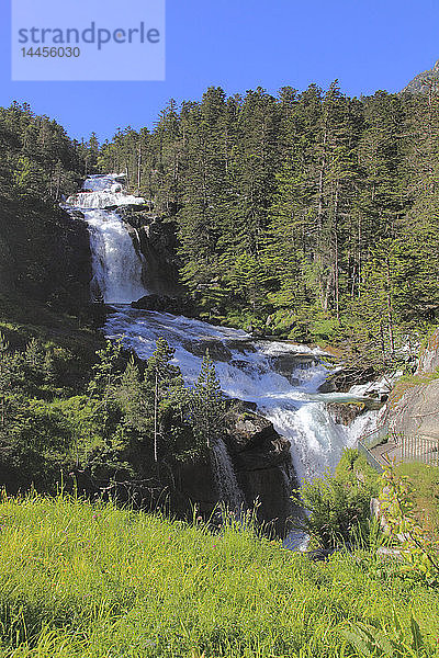 Frankreich  Occitanie (Midi Pyrenees )  Hautes Pyrenees (65)  Cauterets  Wasserfall Pont d'espaghne (Pyrenäen-Nationalpark)