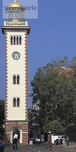 Sri Lanka; Colombo  Fort  Leuchtturm  Uhrenturm '.