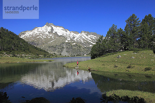 Frankreich  Okzitanien  Departement Hautes Pyrenees (65)  Aragnouet (Gebiet Saint Lary Soulan)  Naturschutzgebiet von Neouvielle  See von Aumar