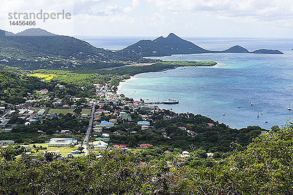 Die Bucht von Hillsborough vom Hopspital aus  Carriacou  Grenada  Westindische Inseln  Karibische Inseln