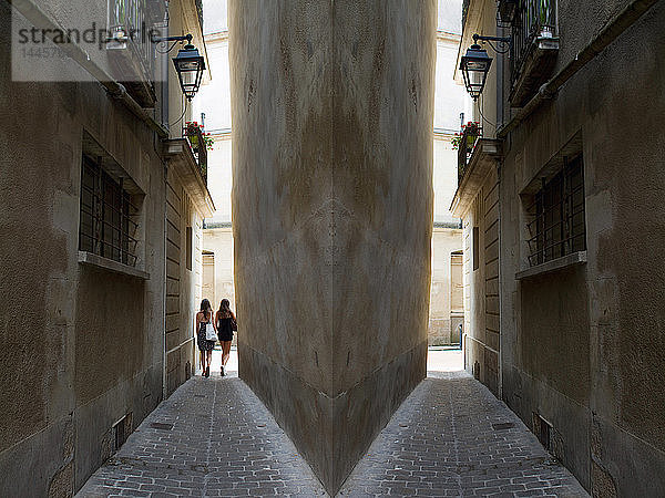 Fotomontage aus mehreren Aufnahmen in Nantes (Frankreich).