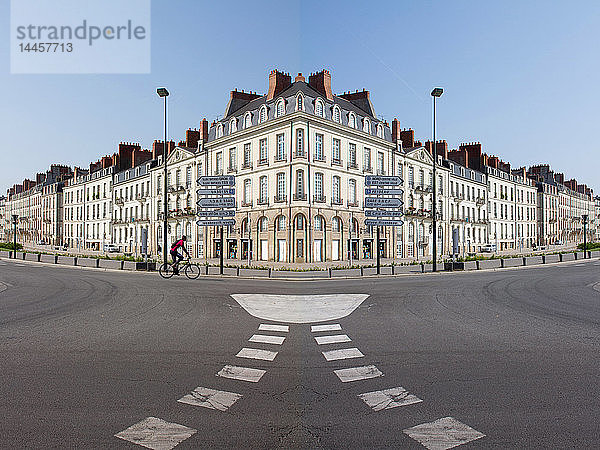 Fotomontage aus mehreren Aufnahmen in Nantes (Frankreich).