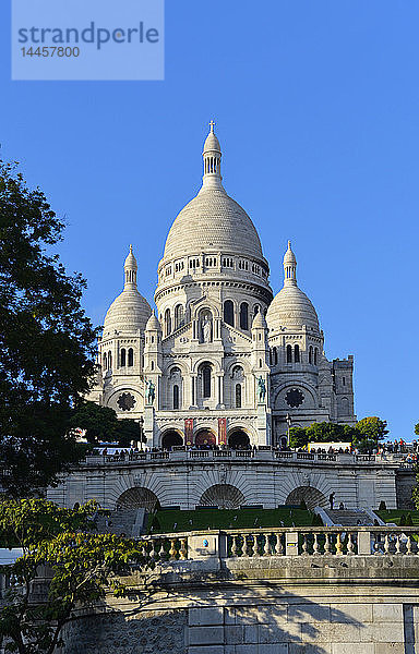 Die Basilika Sacre Coeur in Montmartre  Paris  Frankreich.