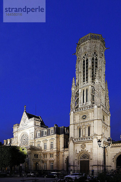 Paris. 1. Bezirk. Die Kirche Saint Germain l'Auxerrois. Der Glockenturm.