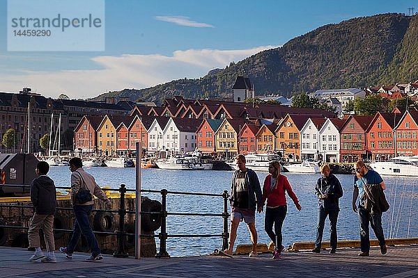 Bryggen  UNESCO-Weltkulturerbe  Bergen  Norwegen  Skandinavien