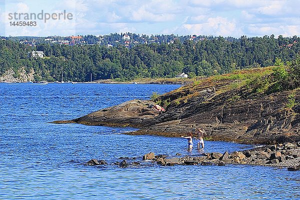 Langoyene Island Beach  Oslo  Norwegen  Skandinavien