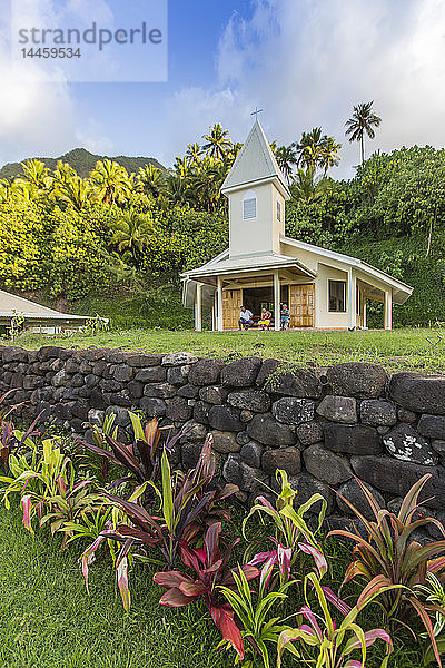 Katholische Kirche in Puama'u  Hiva Oa  Marquesas  Französisch-Polynesien  Südpazifik