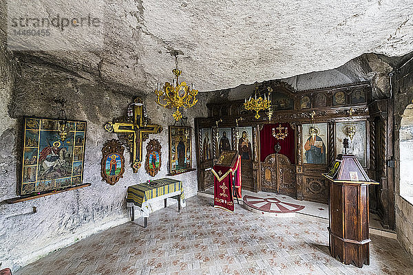 Felsenkloster St. Dimitar Basarbovski aus dem 12. Jahrhundert  UNESCO-Weltkulturerbe  Ivanavo  Bulgarien