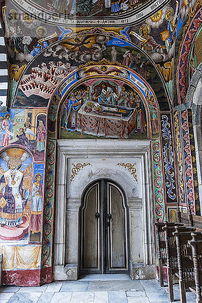 Christliche Wandmalereien  Rila-Kloster  UNESCO-Weltkulturerbe  Rila-Gebirge  Bulgarien