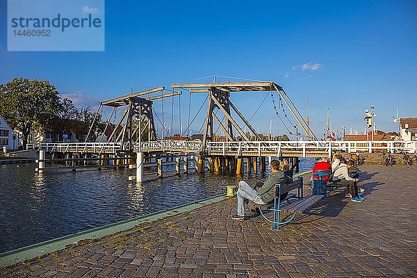 Die alte Brücke im Dorf Wieck  Greifswald  Mecklenburg-Vorpommern  Deutschland