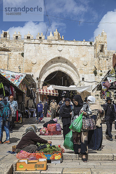 Damaskustor  Muslimisches Viertel  Altstadt  UNESCO-Weltkulturerbe  Jerusalem  Israel  Naher Osten
