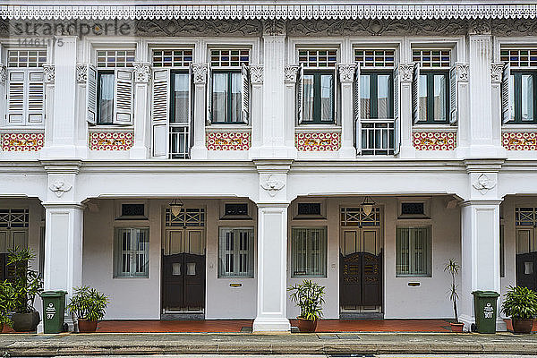 Peranakan-Häuser im Euros District im Osten der Stadt  Singapur  Südostasien