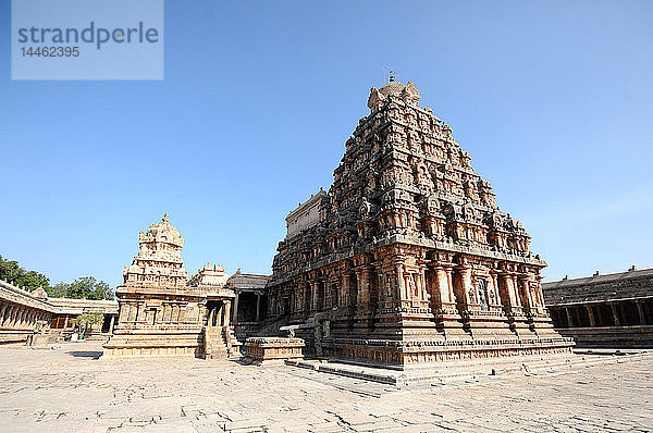 Der Shiva geweihte Gangaikonda Cholapuram Brihadisvara-Tempel aus dem 11. Jahrhundert  UNESCO-Weltkulturerbe  Bezirk Ariyalur  Tamil Nadu  Indien
