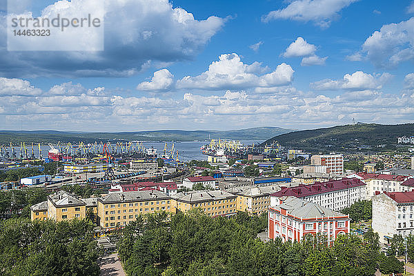 Blick über Murmansk  Russland