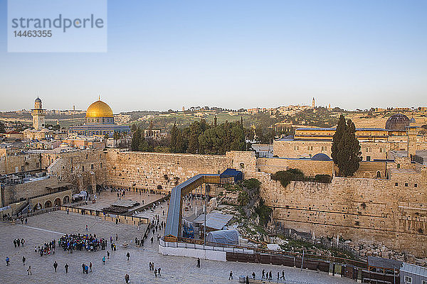 Westmauer und Felsendom  UNESCO-Weltkulturerbe  Jerusalem  Israel  Naher Osten