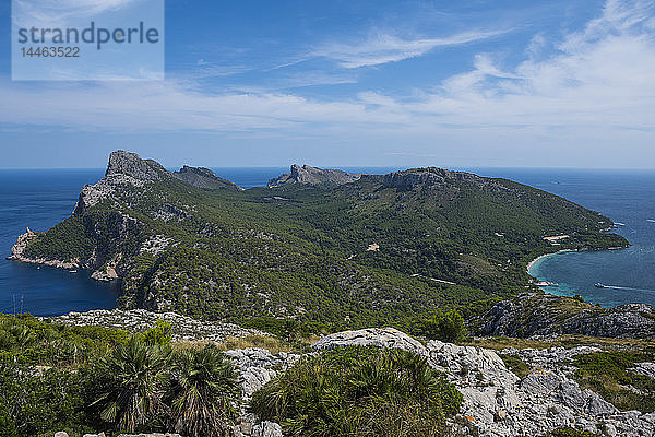 Blick über Cap Formentor  Mallorca  Balearen  Spanien  Mittelmeer