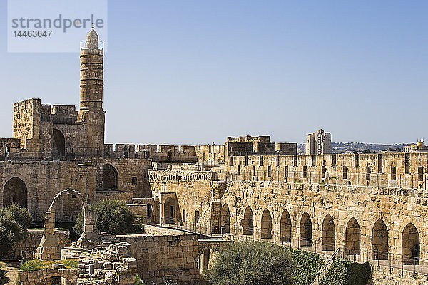 Der Davidsturm (Jerusalemer Zitadelle)  Altstadt  UNESCO-Weltkulturerbe  Jerusalem  Israel  Naher Osten