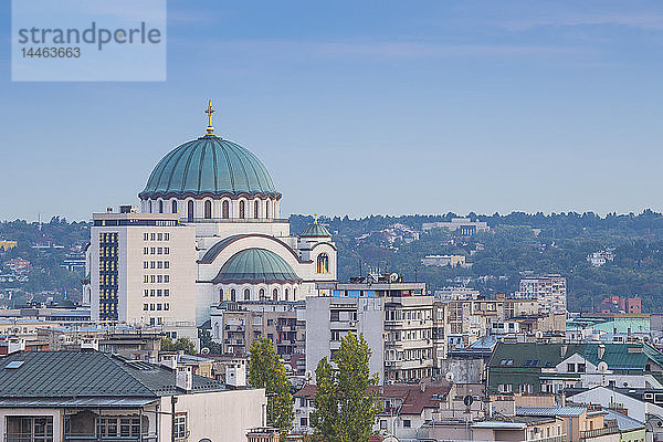 Ansicht des orthodoxen St. Sava-Tempels  Belgrad  Serbien