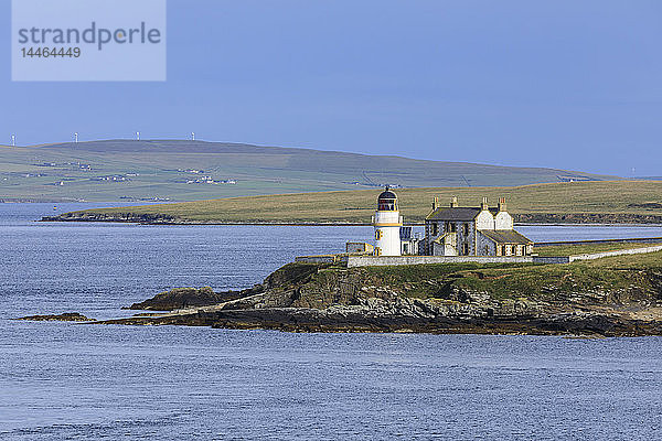 Leuchtturm auf Helliar Holm auf den Orkney-Inseln  Schottland