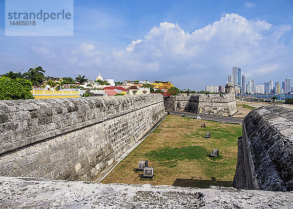 Altstadtmauern  Cartagena  Departement Bolivar  Kolumbien  Südamerika