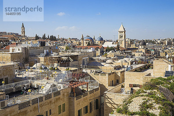 Blick auf das jüdische Viertel  Altstadt  UNESCO-Weltkulturerbe  Jerusalem  Israel  Naher Osten