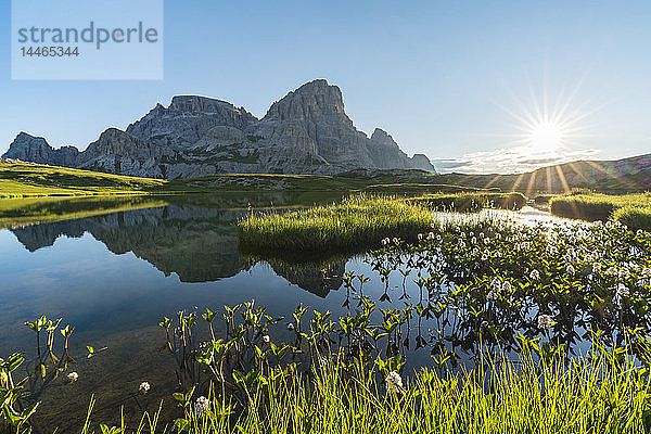 Schusterplatte und Innichriedl Knoten bei den Piani-Seen in Italien