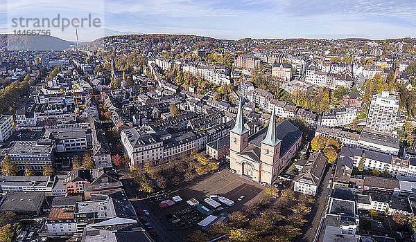 Deutschland  Wuppertal  Elberfeld  Luftaufnahme des Laurentiusplatzes