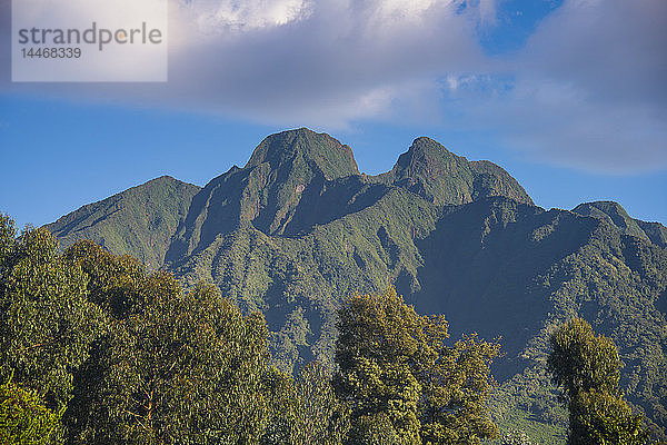 Ruanda  Virunga-Nationalpark  Blick auf den Vulkan