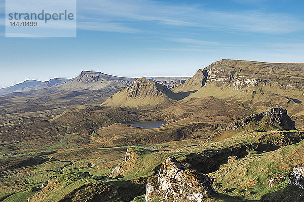 Vereinigtes Königreich  Schottland  Isle of Skye  Blick von Quiraing auf den Trotternish Ridge