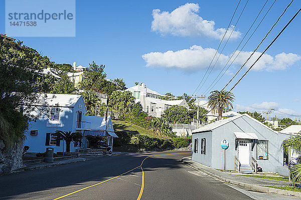 Bermuda  St. George's  Koloniale Häuser und Straße